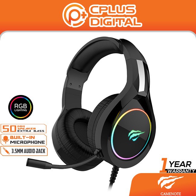 Gamenote H2332D RGB Backlit Wired E-Sport Gaming Headphone with ...