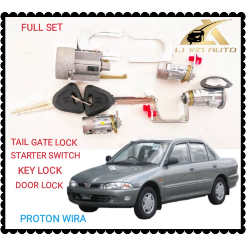 PROTON WIRA 92 SALON DOOR KEY LOCK + TRUNK LID LOCK + STARTER SWITCH