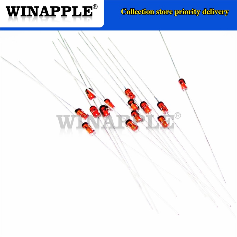 10 PCS 1N34A 1N34 Germanium Diode 50mA 65V DO-35 (DO-204AH) IN34A IN34 ...