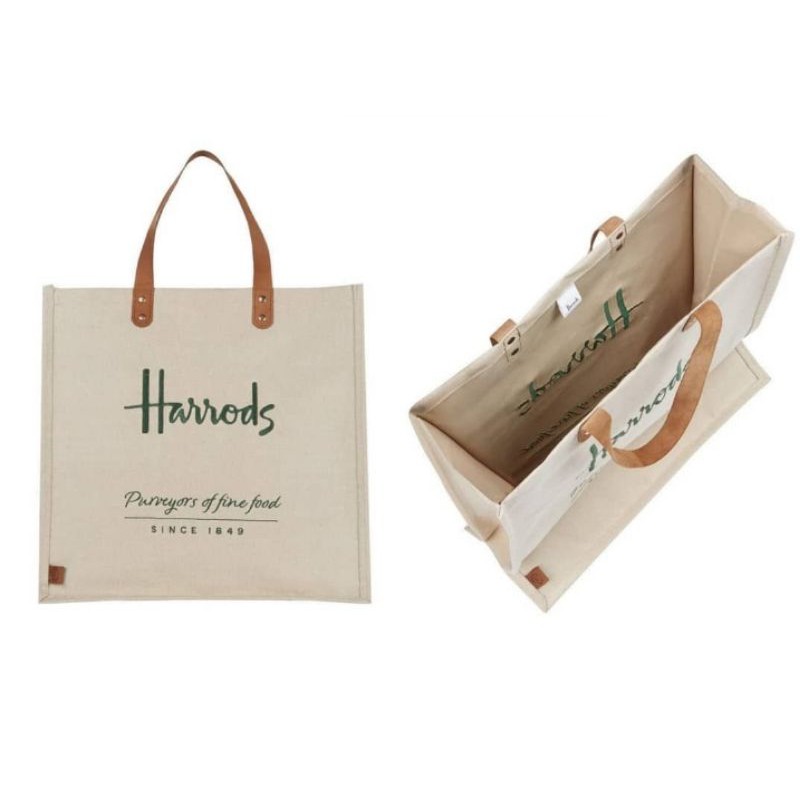 harrods Borsa Embroidered Jute Grocery Shopper Bag ID 5719511