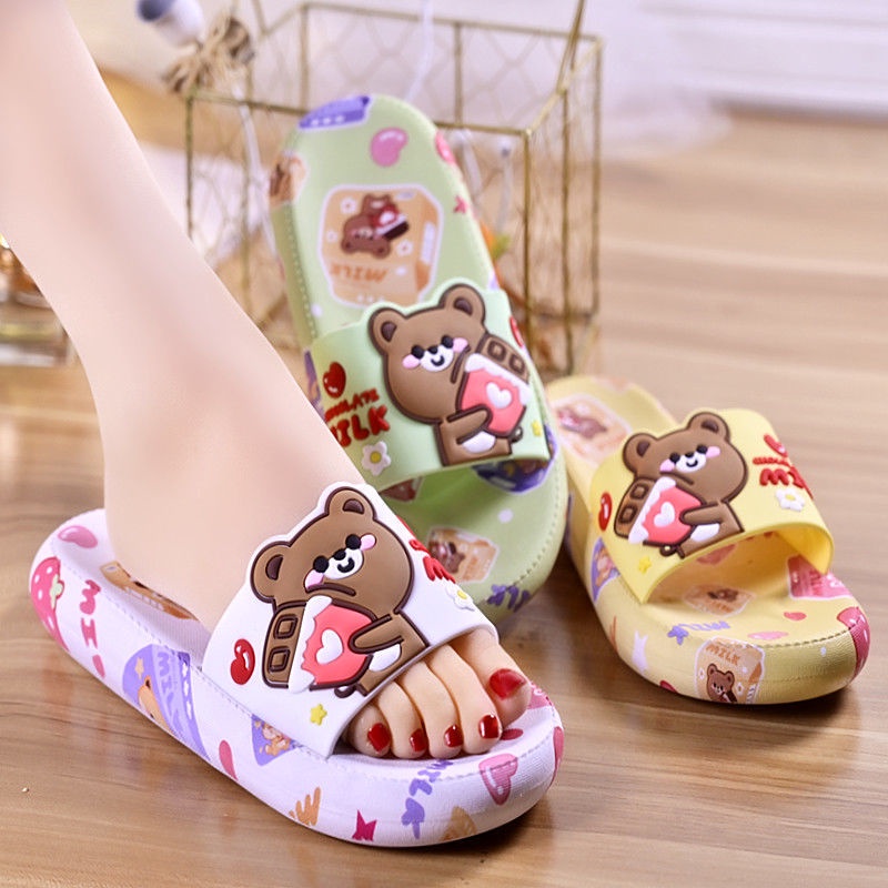 2022 summer slippers women's thick-soled cartoon slippers indoor