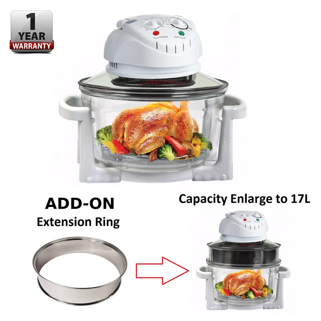 Flavorwave 12L Halogen Turbo Convection Oven W/ Glass Bowl (1 YEAR