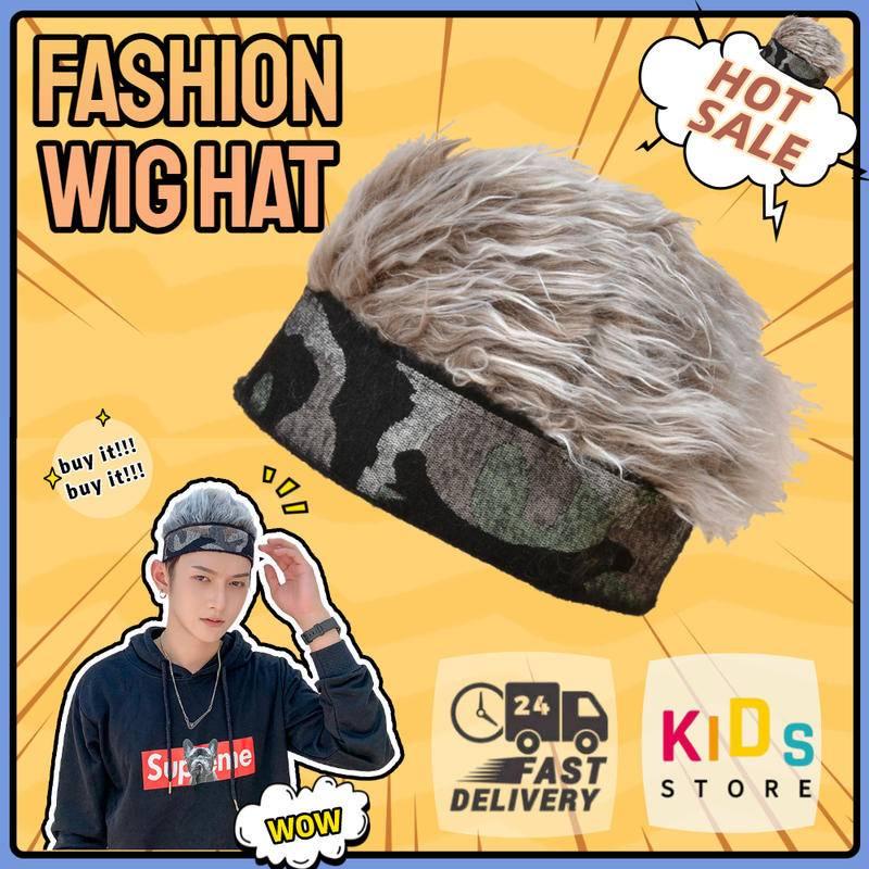 Mens Fashion Wig Cap Hip Hop Caps Cartoon Cosplay Hair Hat Props Hat ...