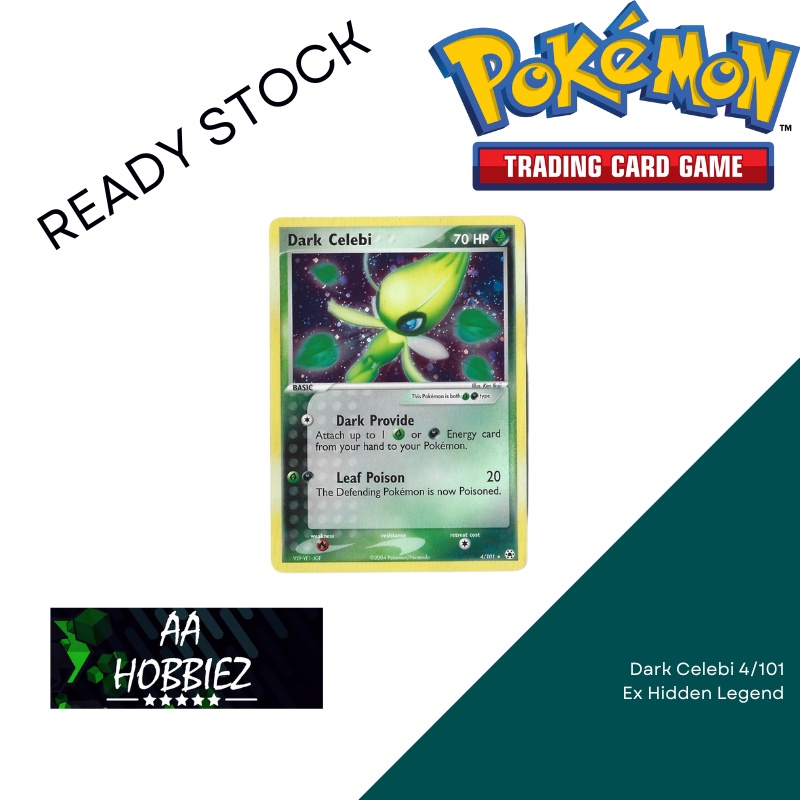 Pokemon TCG Dark Celebi 4/101 Ex Hidden Legend Shopee Malaysia