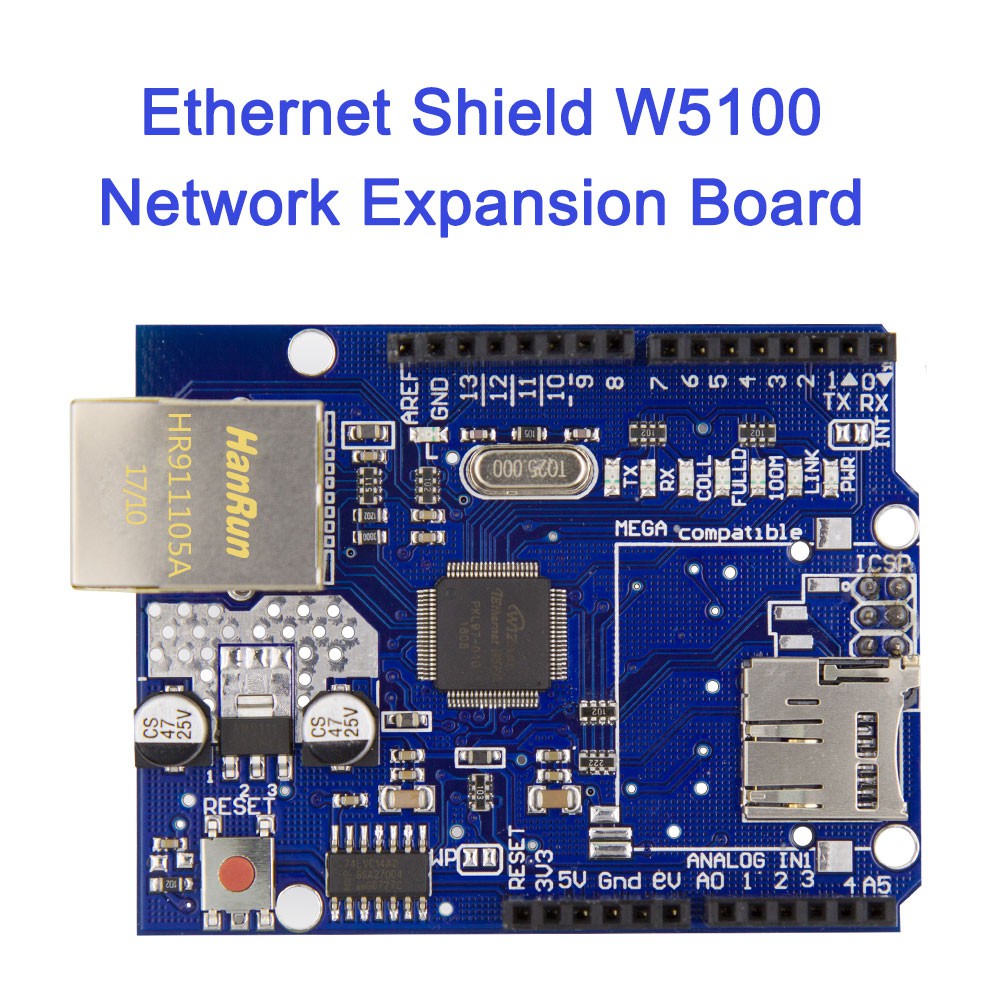 Ethernet W5100 SHIELD MODULE arduino uno mega board micro SD | Shopee ...