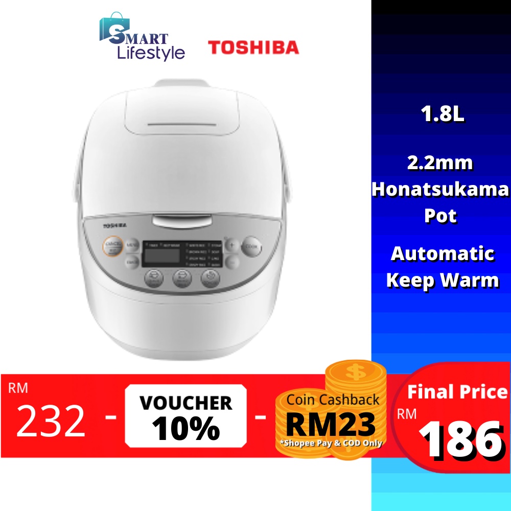 Toshiba 1.0L Non-Stick Multi-Function Digital Rice Cooker RC-10DH1NMY