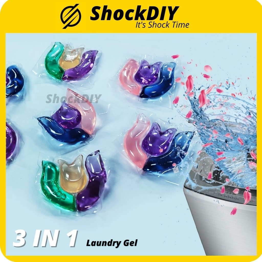 3in1 Laundry Gel Pods Beads Detergent Booster Laundry Lasting Fragrance Gel Liquid Dissolve Pod