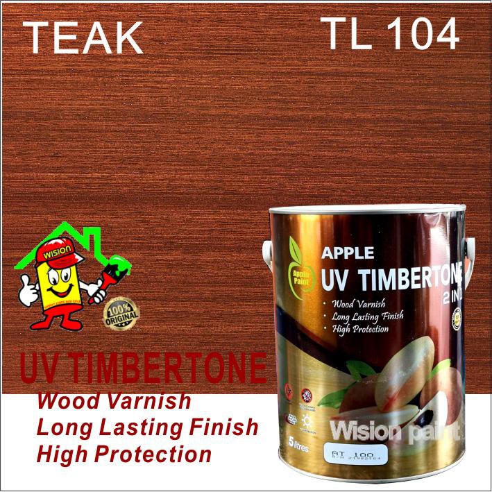 TEAK TL104 ( 1L ) UV TIMBERTONE APPLE PAINT WOOD GLOSS VARNISH ...