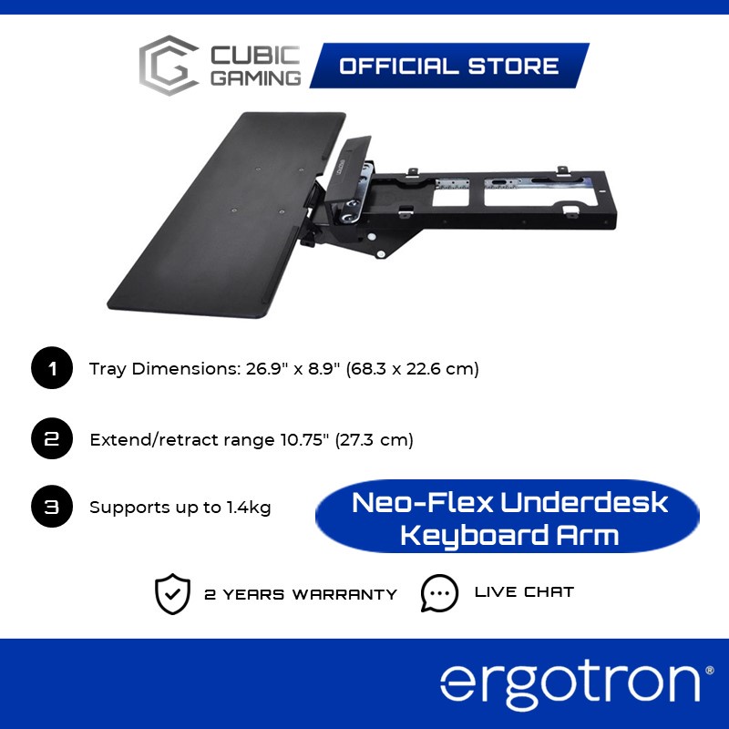 Ergotron NeoFlex Underdesk Keyboard Holder Keyboard Mount Keyboard Tray Ergonomic Keyboard 97