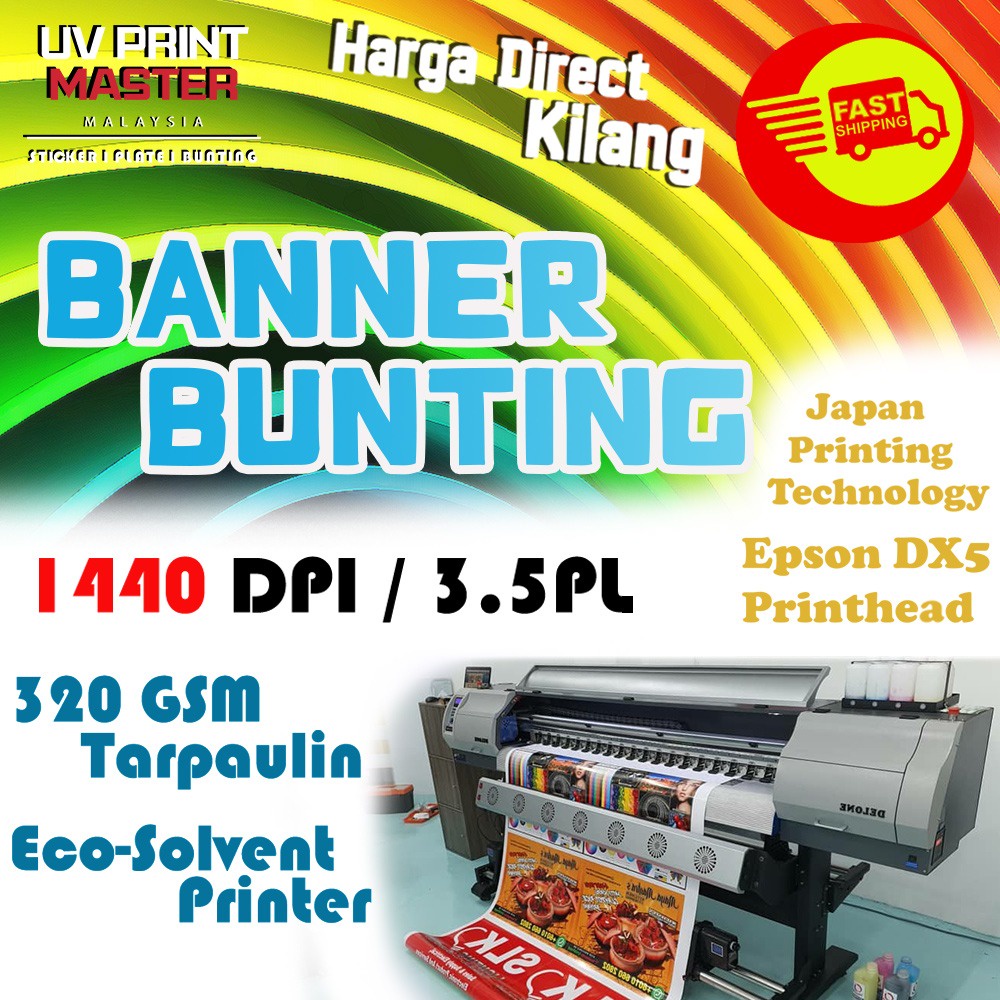 Eco Solvent Printing Banner/Bunting/Singnage Japan Epson Printhead High ...