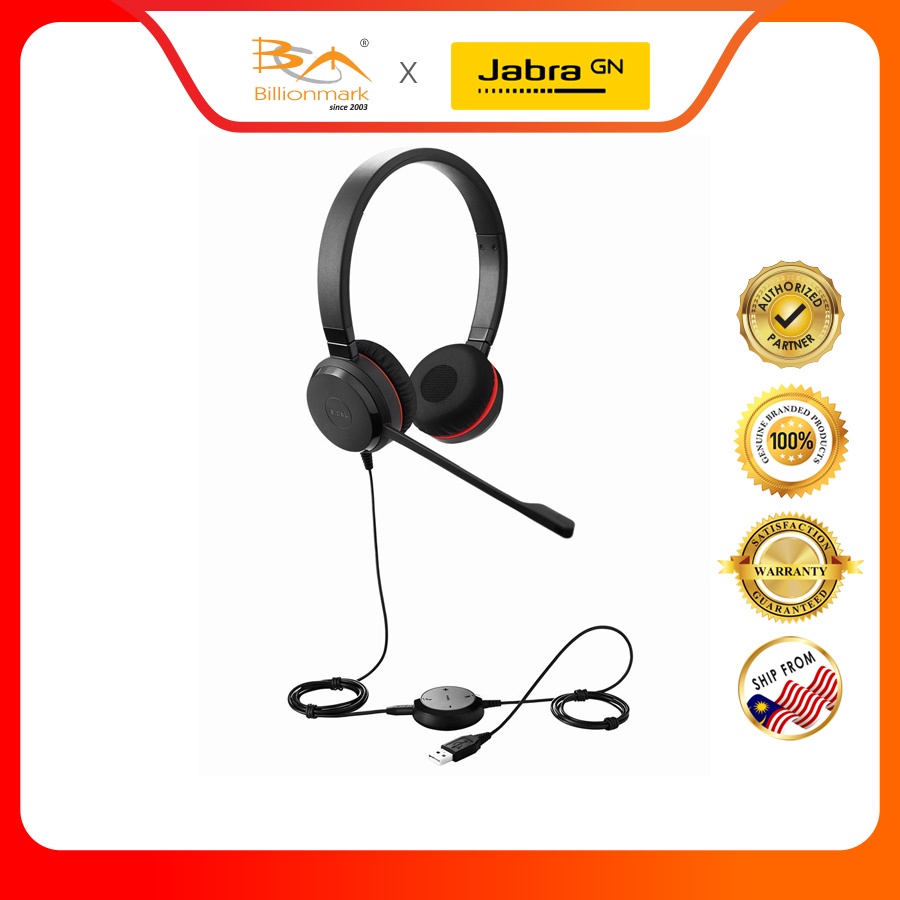 Jabra Evolve2 30 Ms Stereo Mono Wired Usb Headset Billionmark Shopee Malaysia