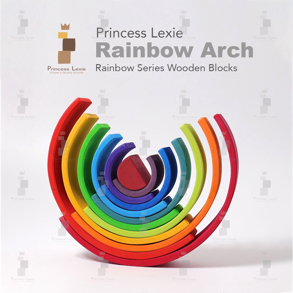 Princess Lexie Rainbow Arch | 12 Pcs Wooden Toys | Early Learning  Educational Montessori Toy Stacking Block | Shopee Malaysia