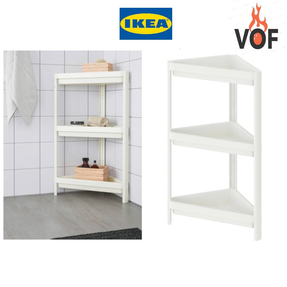 (Ready Stock) IKEA VESKEN CORNER SHELF UNIT WHITE 33X33X71CM IKEA