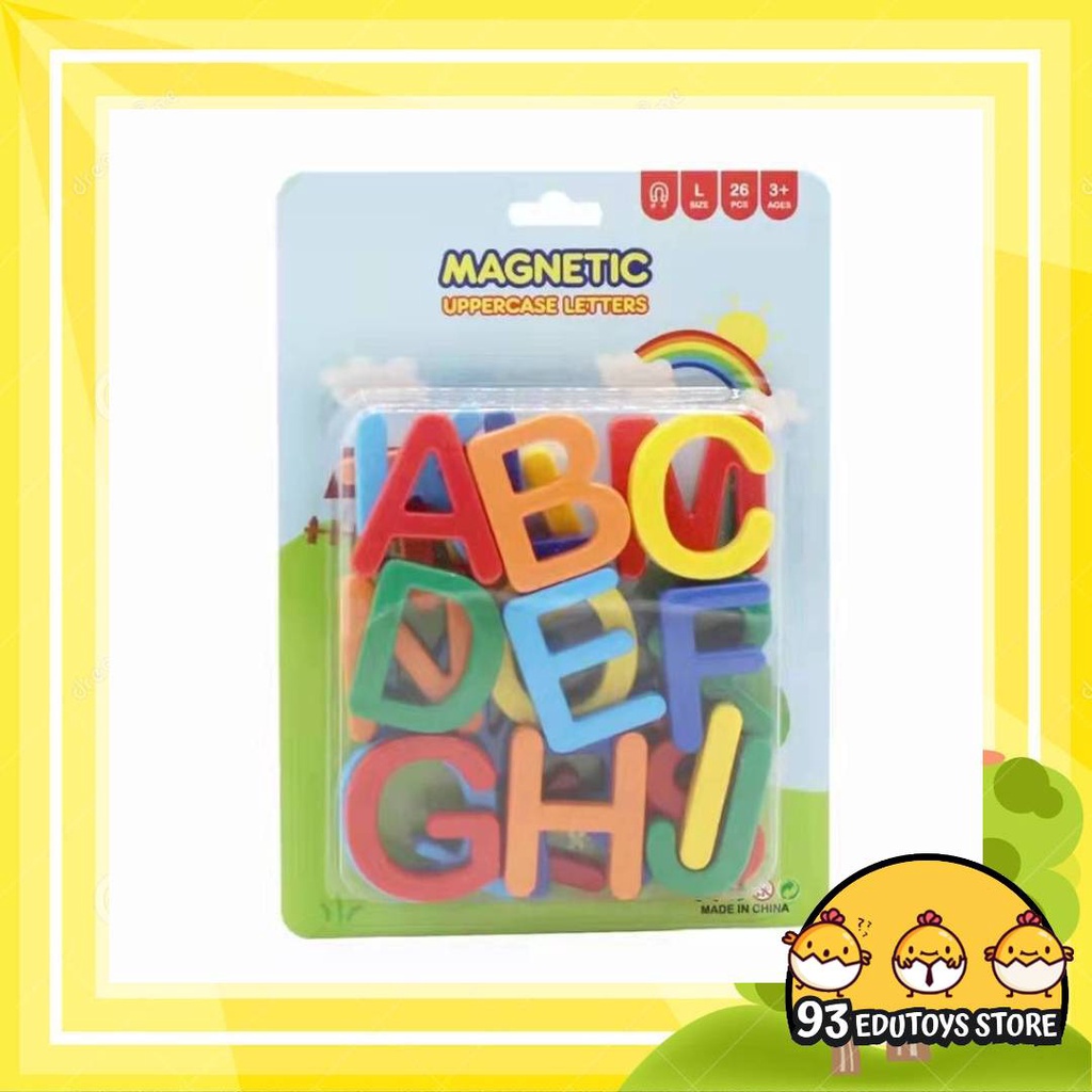 Magnetic Colourful Uppercase / Lowercase Alphabets Letters Numbers ...