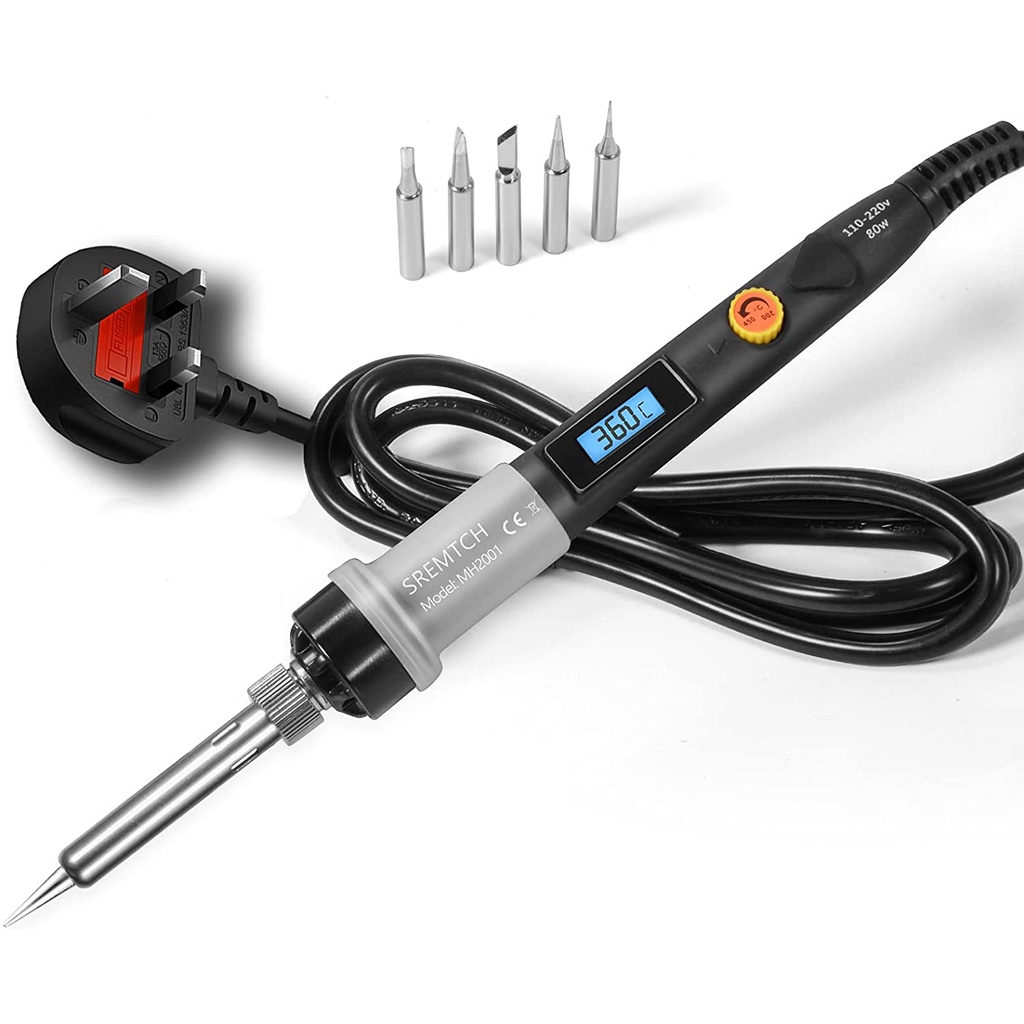 [Malaysian Plug] 80W 220V Soldering Iron Set,LCD Screen Electronic ...