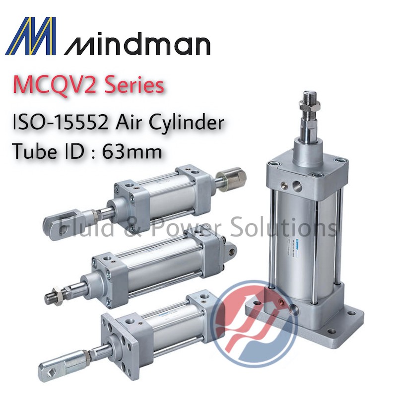 Mindman ISO-15552 MCQV2 Tube ID:63mm Air Cylinder ,Stroke Length 50 ...