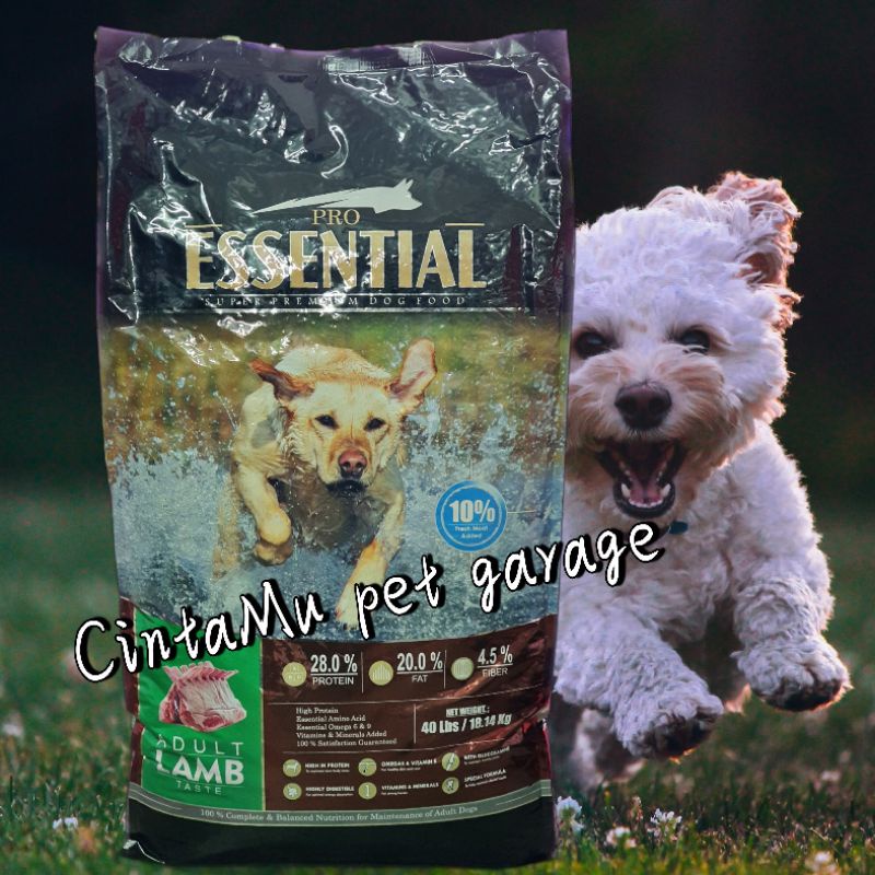 Pro Essential super Premium dog food 18.14kg Best in show good dog