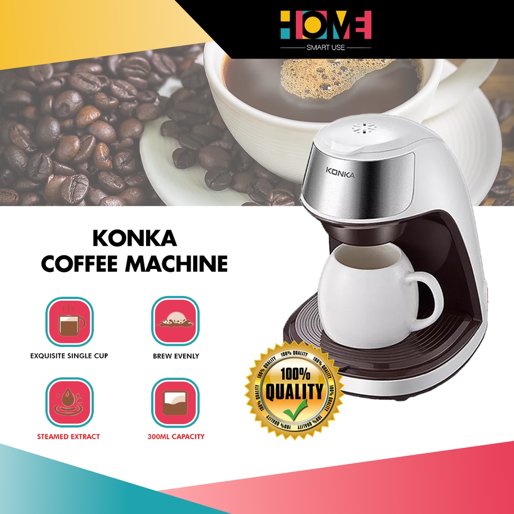 Konka Home Mini Portable American Coffee Machine Office Brewing Flower Tea  Machine Drip Filter Coffee Machine