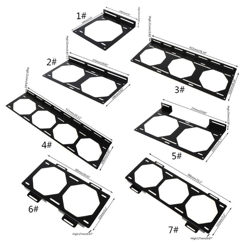 dou Fan Bracket 240 Radiator Mounting Bracket Water Cooler for 12/14CM ...