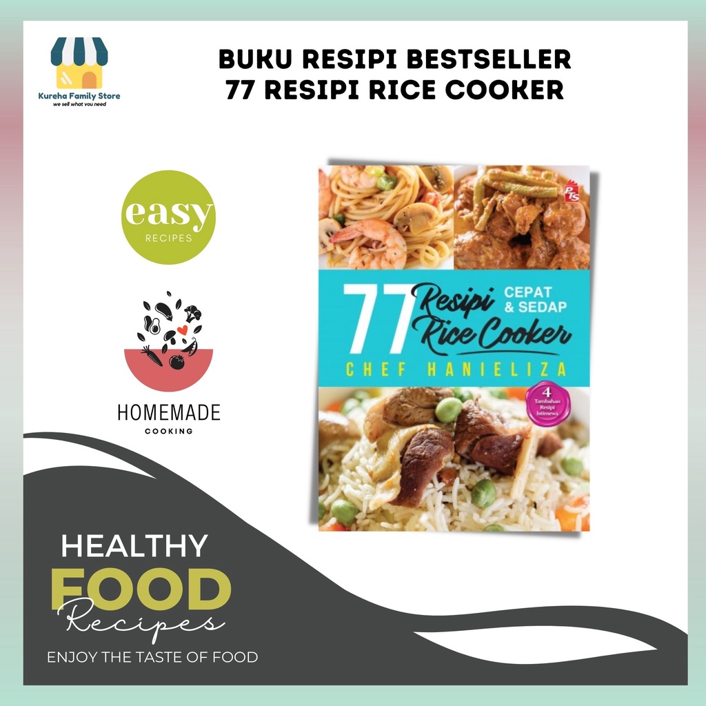 BUKU RESEPI Masakan Chef Hanieliza 77 Resipi Cepat & Sedap Rice Cooker