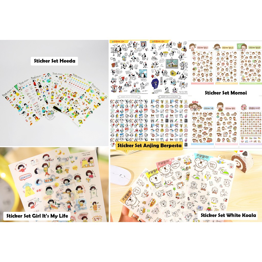 Sticker Set contains 6 | Shopee Malaysia