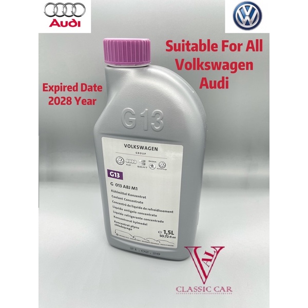 ( 100 ORIGINAL ) VOLKSWAGEN COOLANT, AUDI COOLANT ( G13 ) 1.5LITRE