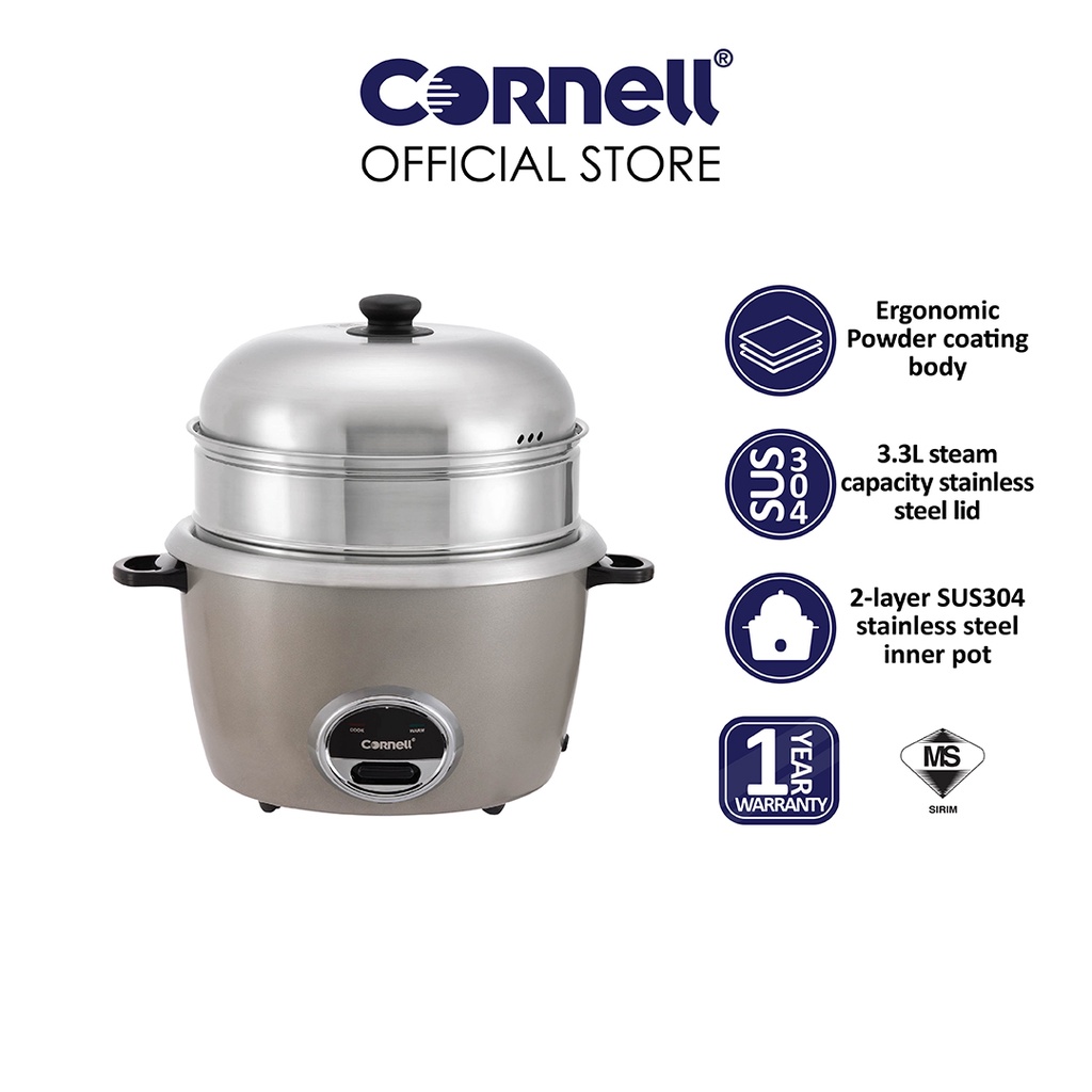 Cornell SteamPro Rice Cooker Steamer with Huge Multilayers Cookware (2