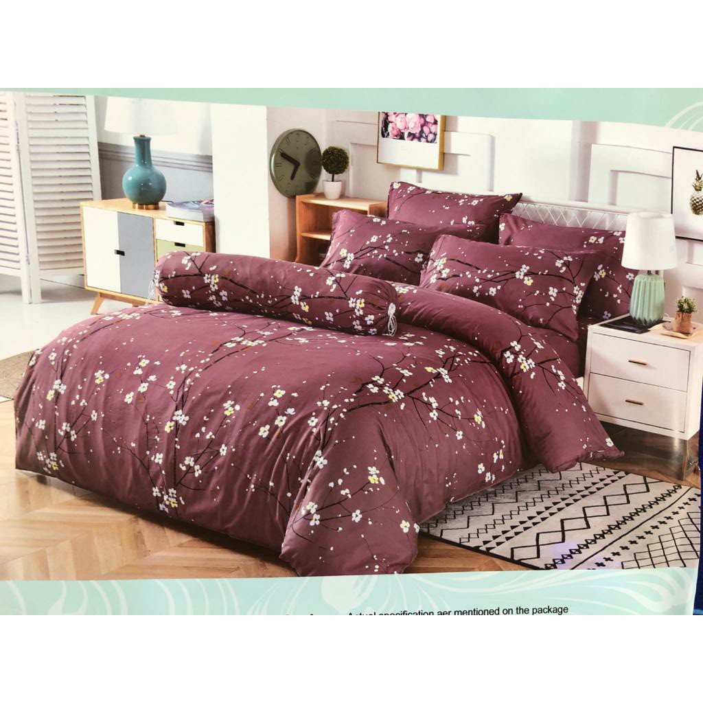CADAR KING BEDSHEETS 7 in 1 NEW DESIGN WITH COMFORTER TEBAL Shopee