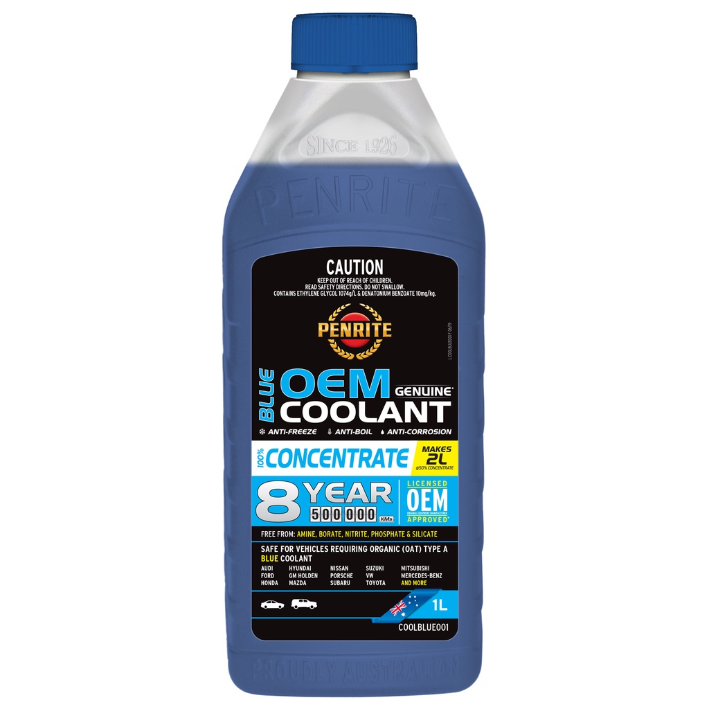 Penrite BLUE OEM Coolant Concentrate (8 YEAR / 500,000kms) - 1L ...