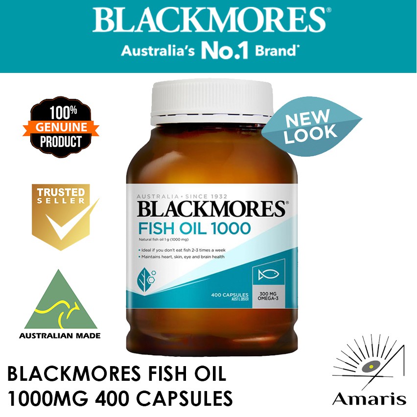 BLACKMORES FISH OIL 1000MG 400 CAPSULES EXPIRY DATE FEB 2024 (100