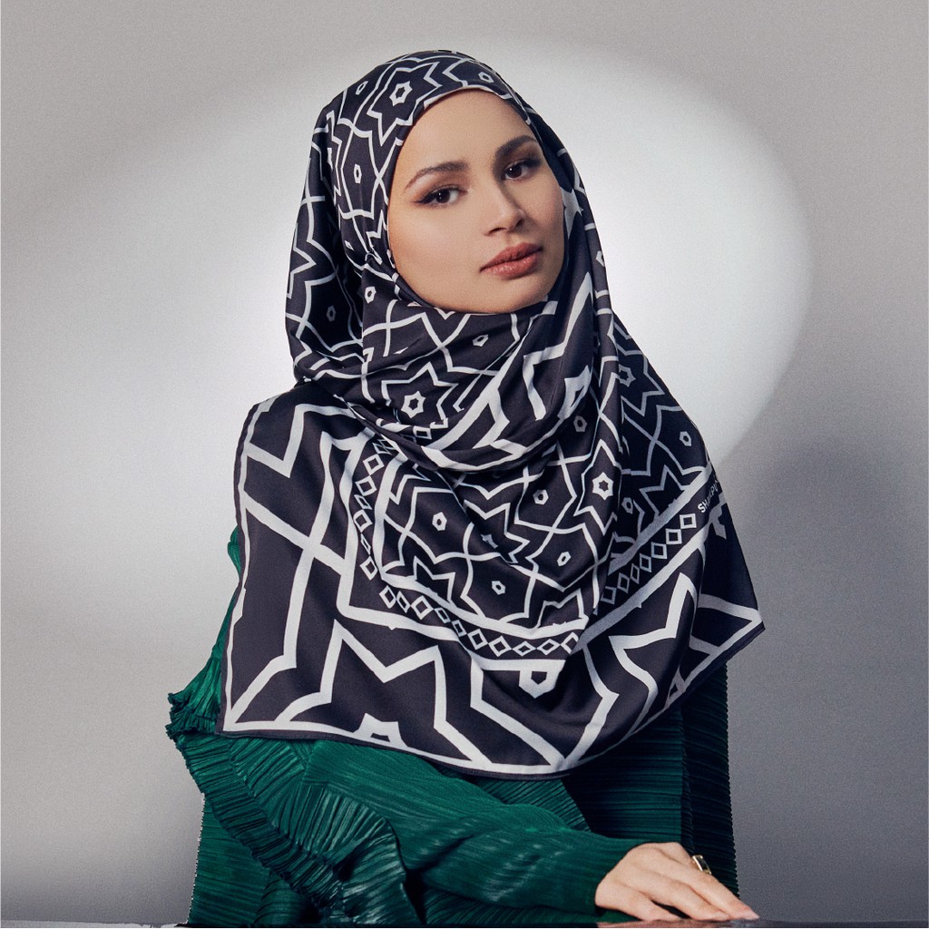 SHAWLPUBLIKA Zara Printed Square Tudung Bawal Tudung Satin | Shopee ...