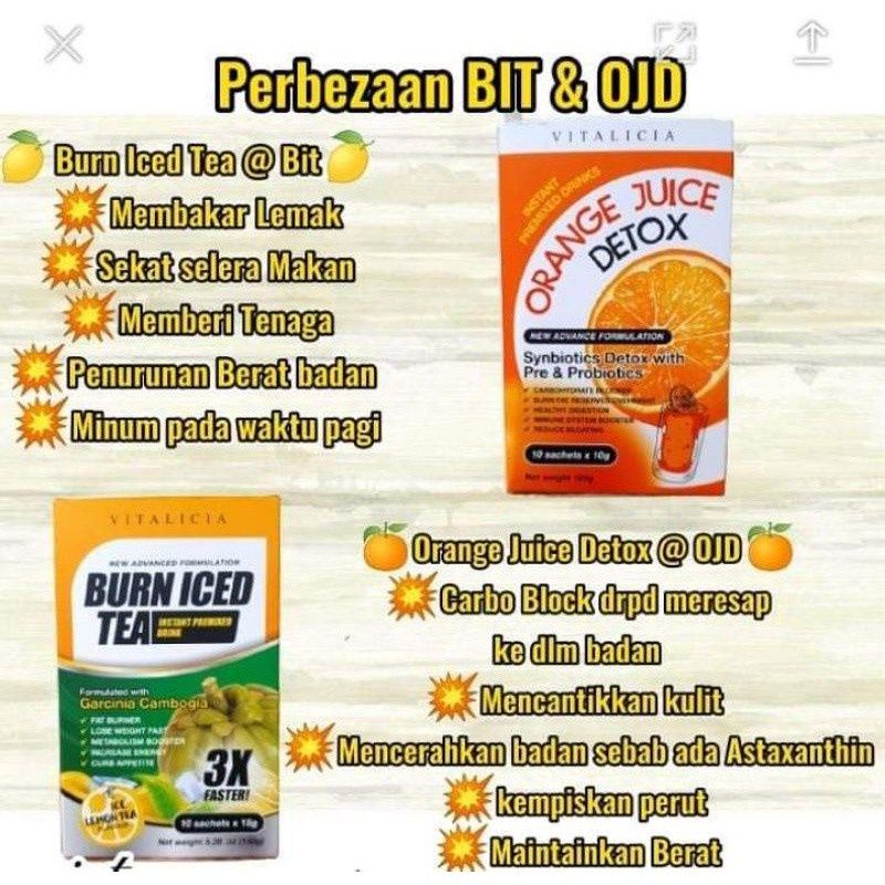 BURN ICE TEA ORANGE JUICE DETOX Shopee Malaysia