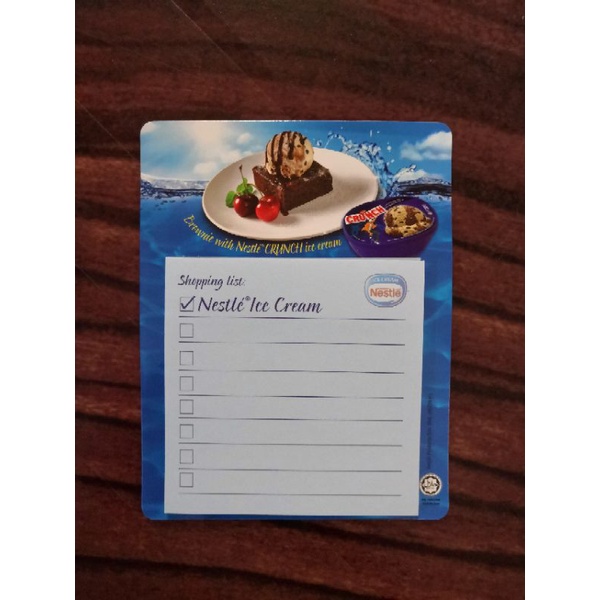 Nestle Ice Cream Magnetic Sticky Notepad | Shopee Malaysia