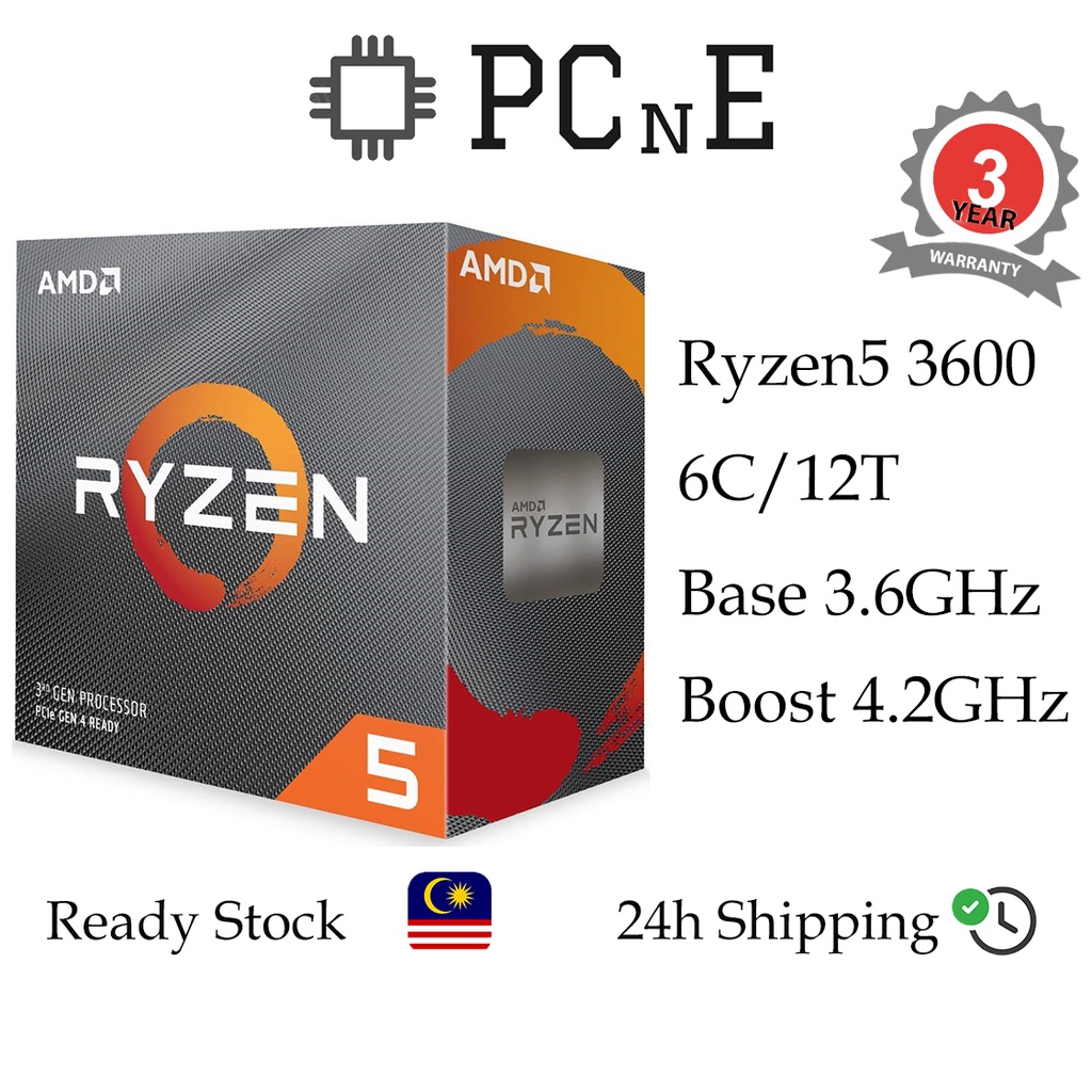 READY STOCK] AMD RYZEN 2600 3600 3700X Tray Processor