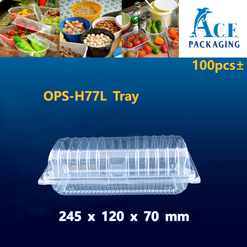 OPS-H77L Tray / Plastic Tray with Lock / Bakery Disposable Plastic Food ...