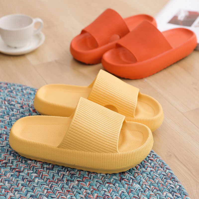 Thick Sole Home Women Slippers 4.5cm Heel Ladies Platform Flat Shoes Nonslip EVA Living Room