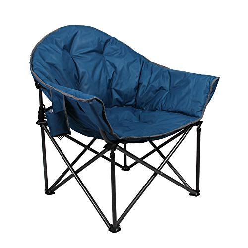 ALPHA CAMP Oversized Camping Chairs Padded Moon Round Chair Saucer 100% ...