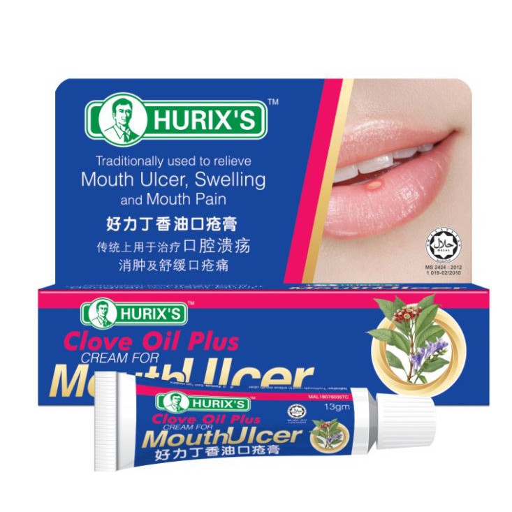 Hurix's Clove Oil Plus Cream For Mouth Ulcer (13gm) Shopee Malaysia