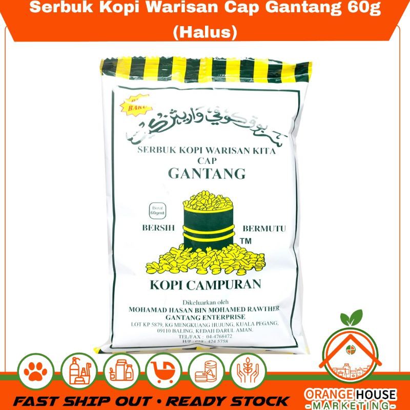 Serbuk Kopi Warisan Cap Gantang 60g (Halus) | Shopee Malaysia