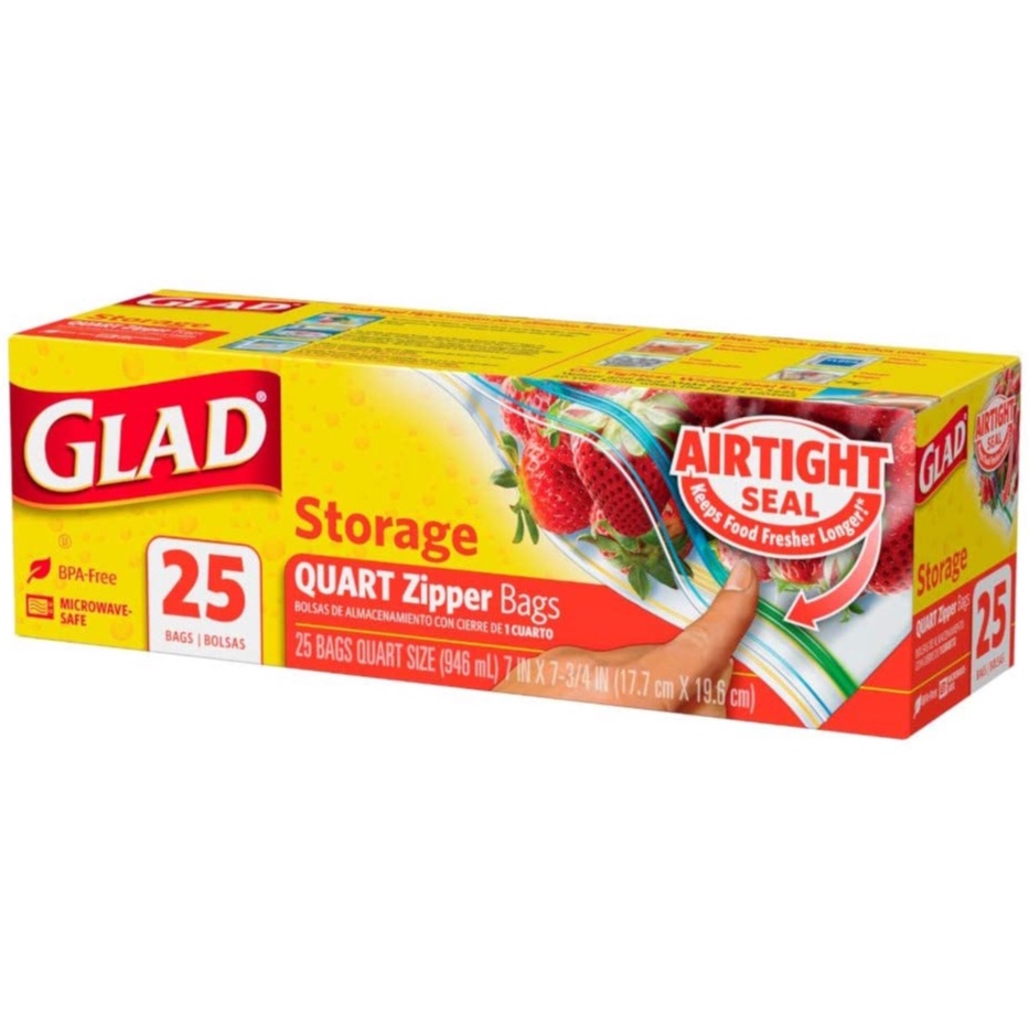 Glad storage discount gallon zipper bags