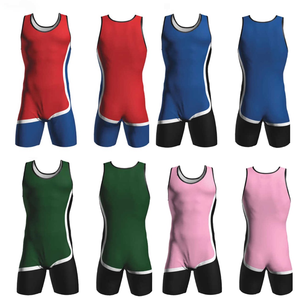 Men Sleeveless Stretchy Gymnastics Singlet Ballet Wrestling Leotard