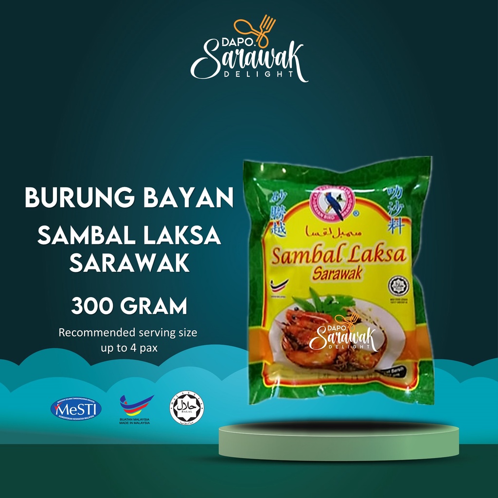 300g Burung Bayan Sambal Laksa Sarawak | Pes Sambal Laksa Sarawak ...