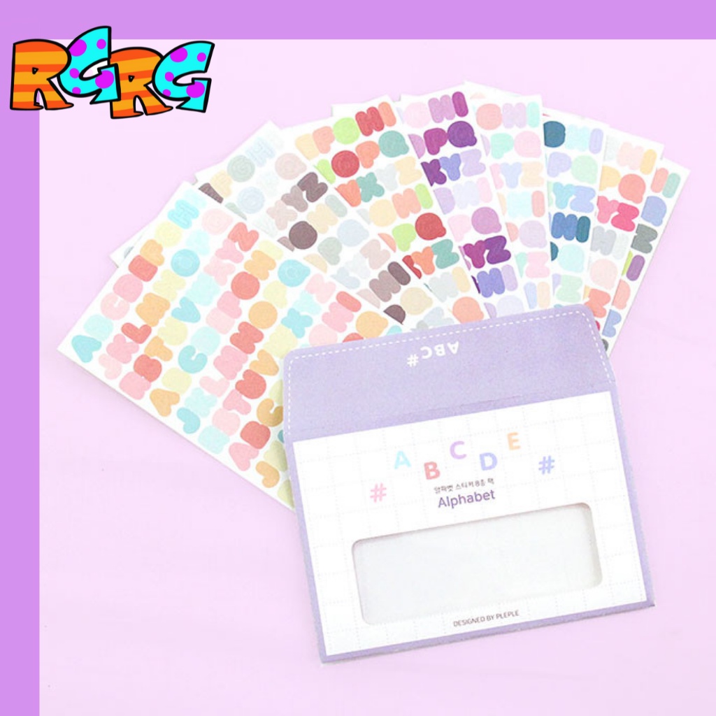 [PLEPLE] Alphabet Sticker Set (8Types) | Shopee Malaysia