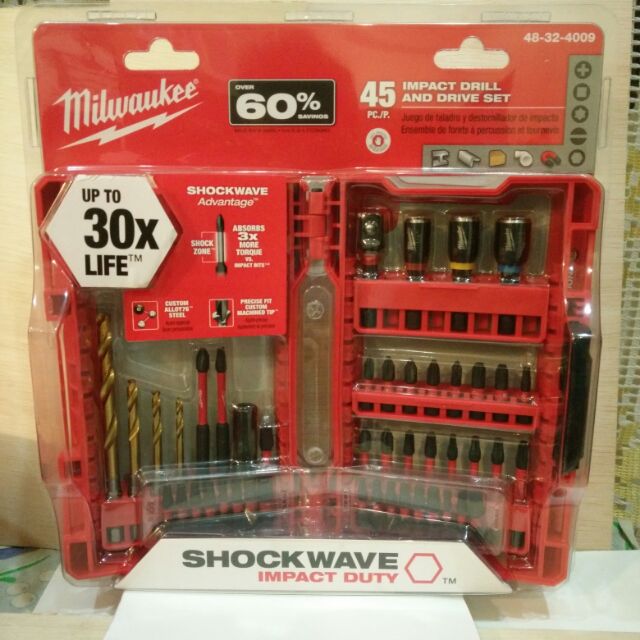 Milwaukee 45 piece online bit set