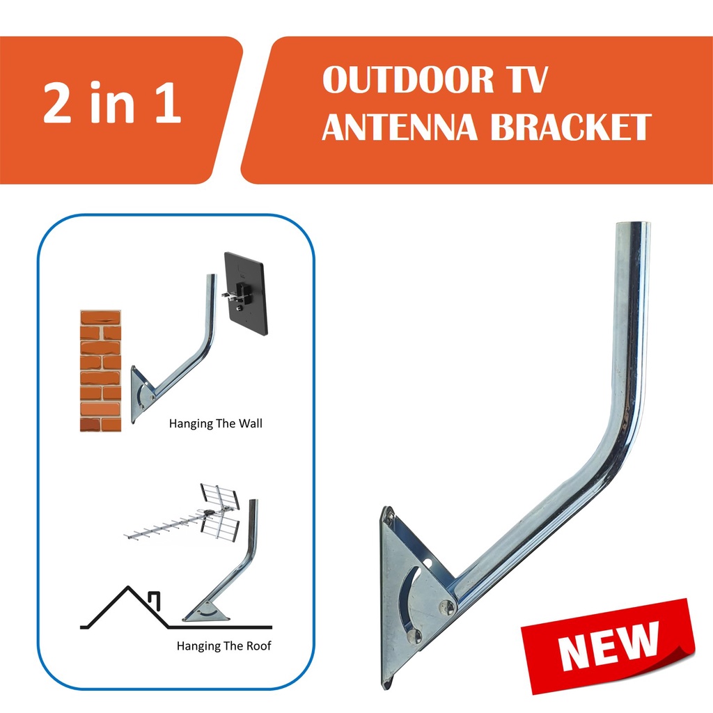 **Good Quality** Universal 2 In 1 Tv Antenna Aerial Bracket Shopee