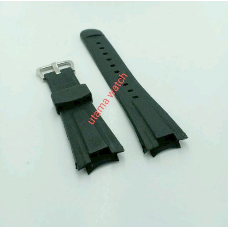 Black Rubber Watch Strap Replacement for Casio EDIFICE EF 305