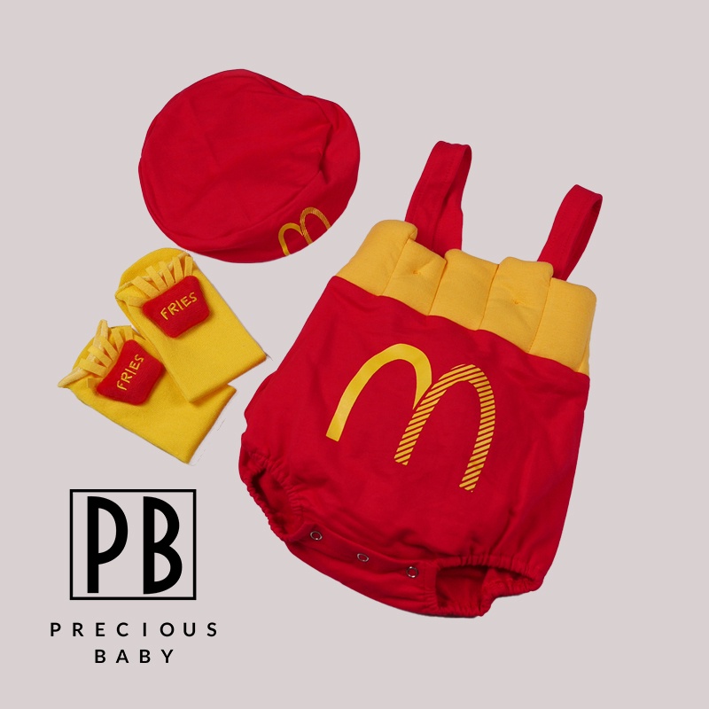 3D Series mcdonald Costume Romper with Hat and Socks