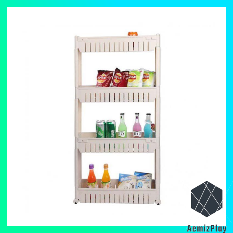 4-Tiers multi Slim Rack with Wheels - Aemiz | Shopee Malaysia