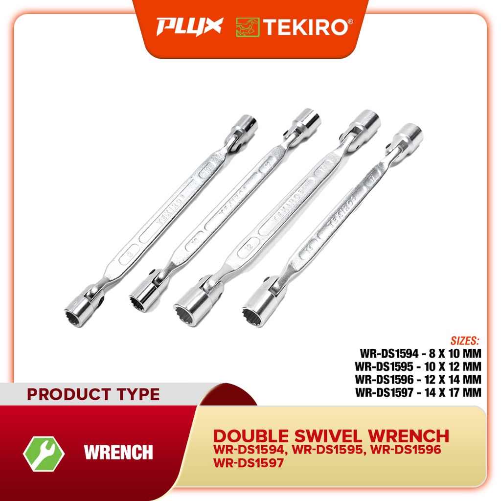 TEKIRO Double Swivel Wrenches (8x10mm - 14x17mm x 12pt) | Shopee Malaysia