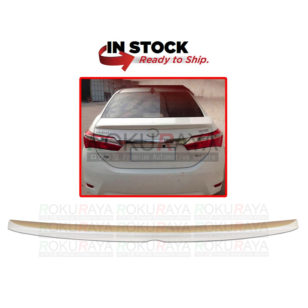 thumbnail image 2 of 2002-2008 Toyota Corolla Altis Trunk Spoiler | Painted White Rear Lip Spoiler | Easy DIY Adhesive Installation 2 of 3